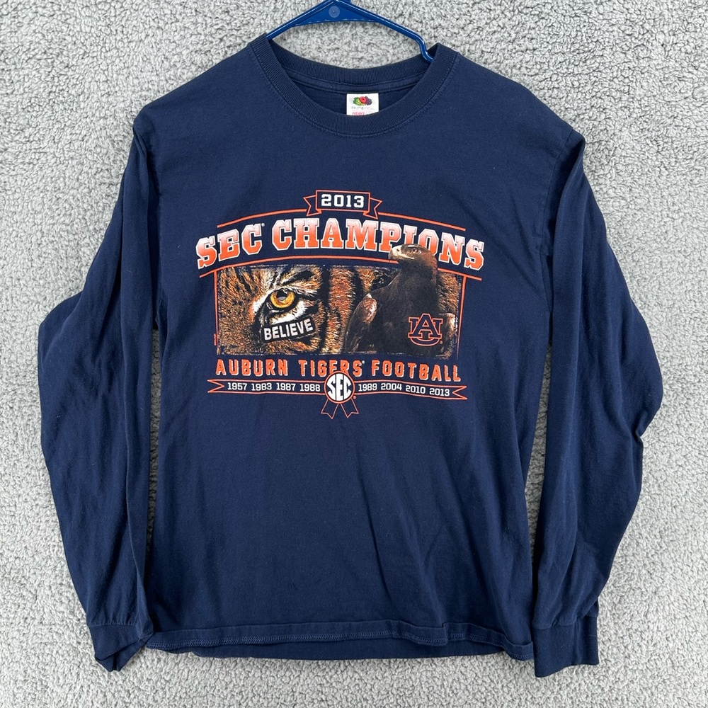 Fruit of the Loom Auburn Tigers 2013 SEC Champs Long Sleeve T-Shirt Women's Sz M
